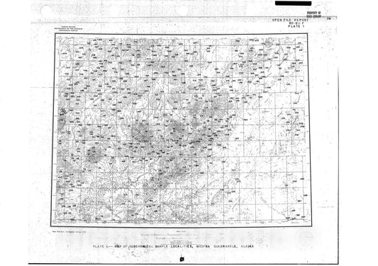 Map : Final results and statistical summary of analyses of geochemical samples from the Medfra quadrangle, Alaska, 1980 Cartography Wall Art :