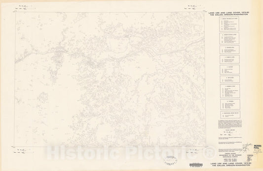 Map : Land use series, The Dalles, Oregon - Washington, 1981 Cartography Wall Art :