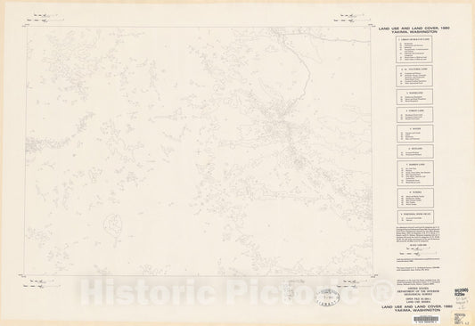 Map : Land use series, Yakima, Washington, 1981 Cartography Wall Art :