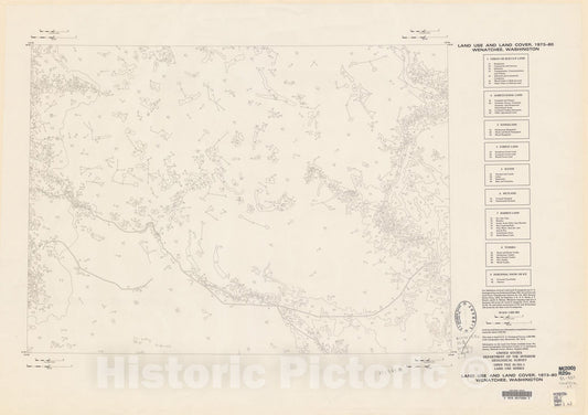 Map : Land use series, Wenatchee, Washington, 1981 Cartography Wall Art :