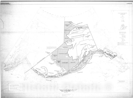 Map : Oil and gas resource assessment areas, U.S. Geological Survey, Geologic Division, one980 -- Alaska, regions one and oneA, one98one Cartography Wall Art :
