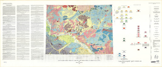Map : Reconnaissance geologic map of the Tanacross quadrangle, Alaska, 1970 Cartography Wall Art :