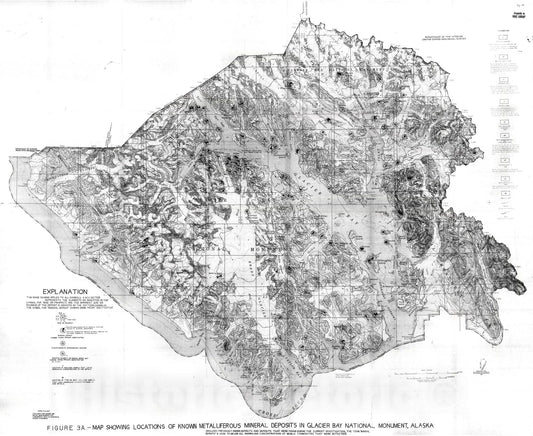 Map : Mineral resources of Glacier Bay National Monument, Alaska, 1967 Cartography Wall Art :