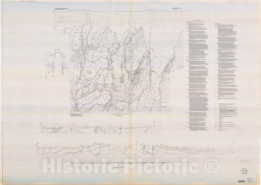 Map : Geologic map of the Weaver Canyon, Nevada and Utah, quadrangle and parts of the Ibapah Peak, Utah, and Tippett Canyon, Nevada, quadrangles, 1994 Cartography Wall Art :