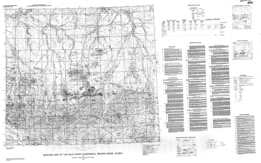 Map : Geologic map of the Killik River quadrangle, Brooks Range, Alaska, 1994 Cartography Wall Art :
