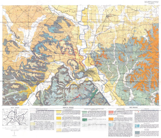 Map : Geology of the Camp Sherman quadrangle, 1921 Cartography Wall Art :