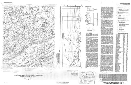 Map : Geologic map of the Hartshorne SW 7.5' quadrangle, Pittsburg County, Oklahoma, 1996 Cartography Wall Art :