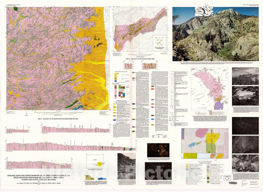 Map : Geologic maps and petrochemistry of the Precambrian rocks of the Reese Mountain - High Tower SW and Potato Creek areas, Albany, 1997 Cartography Wall Art :