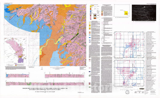 Map : Geologic map and geochronology of the Precambrian and adjacent rocks of the Dodge Ranch - Ayres Spring area, Albany County, Wyoming, 1997 Cartography Wall Art :