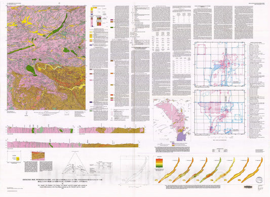 Map : Geologic map, petrochemistry, and geochronology of the Precambrian rocks of the Bull Camp Peak quadrangle, Albany County, Wyoming, 1998 Cartography Wall Art :