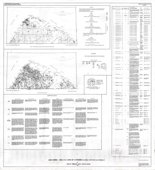 Map : Engineering-geologic maps of northern Alaska, Barrow quadrangle, 1984 Cartography Wall Art :