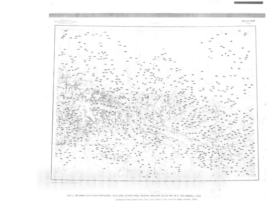 Map : Final analytical results of stream-sediment, glacial debris and nonmagnetic heavy-mineral concentrate samples from Mt. Hayes quadrangle, Alaska, 1982 Cartography Wall Art :