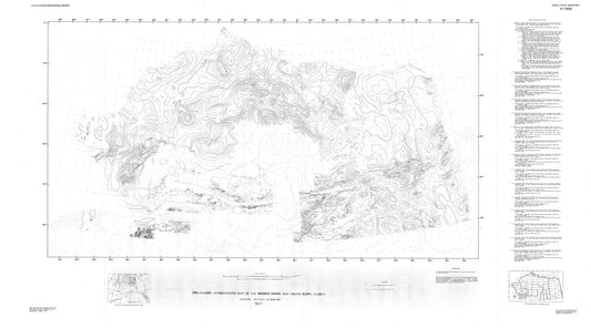 Map : Preliminary aeromagnetic map of the Brooks Range and arctic slope, Alaska, 1977 Cartography Wall Art :