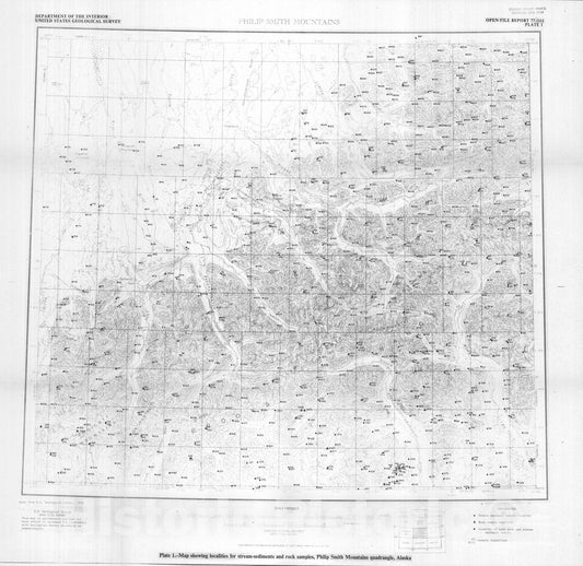 Map : A listing and statistical summary of spectrographic and chemical analysis of stream-sediment and rock samples from the Philip Smit, 1977 Cartography Wall Art :