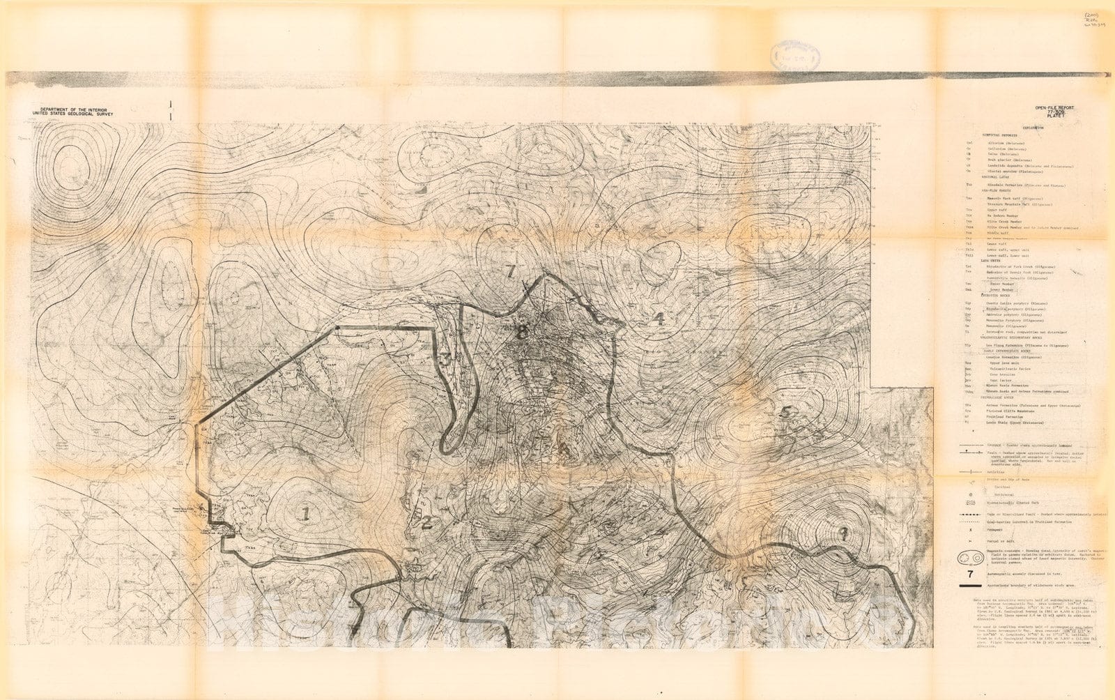 Map : Mineral resources of the Chama - southern San Juan Mountains wilderness study area, Mineral, Rio Grande, Archuleta, and Conejos Counties, Colorado, 1977 Cartography Wall Art :