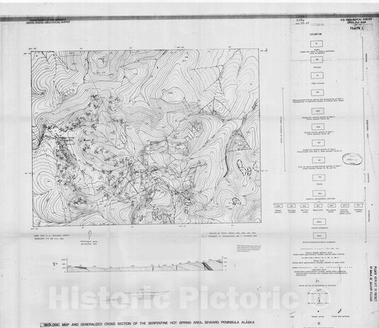 Map : Genesis of a zoned granite stock, Seward Peninsula, Alaska, 1977 Cartography Wall Art :
