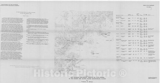 Map : Map showing preliminary results of K-Ar studies in the Chignik and Sutwik Island quadrangles, Alaska, 1978 Cartography Wall Art :