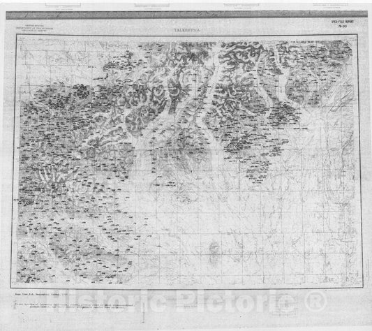 Map : Spectrographic and chemical analyses of geochemical samples from Talkeetna quadrangle, Alaska, 1978 Cartography Wall Art :