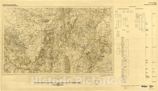 Map : Preliminary geologic map of the Albuquerque one degree x two degree quadrangle, northwestern New Mexico, one978 Cartography Wall Art :
