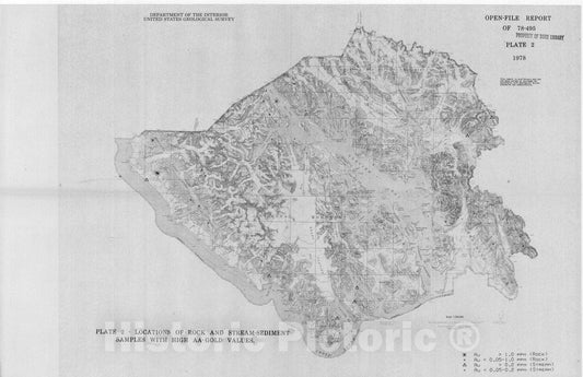 Map : Statistical analysis of geochemical data from Glacier Bay National Monument, Alaska, 1978 Cartography Wall Art :