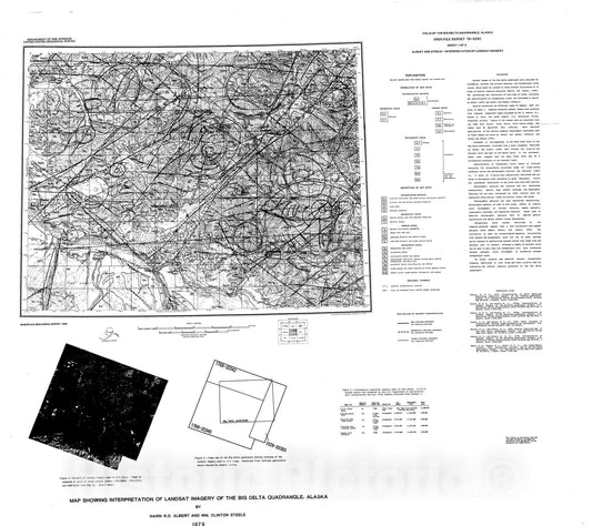 Map : Map showing interpretation of landsat imagery of the Big Delta quadrangle, Alaska, 1978 Cartography Wall Art :