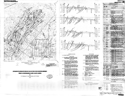 Map : Interpretive bedrock geologic map of the upper Chulitna district, Healy A-6 quadrangle, Alaska Range, Alaska, 1978 Cartography Wall Art :