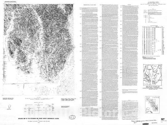 Map : Geologic map of the Ketchikan and Prince Rupert quadrangles, Alaska, 1978 Cartography Wall Art :