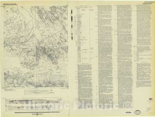 Map : Preliminary geologic map of the Luning SW quadrangle, Mineral County, Nevada, 1978 Cartography Wall Art :