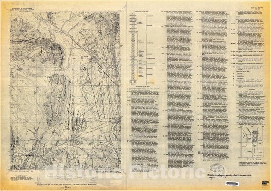 Map : Geologic map of the Ringling quadrangle, Meagher County, Montana, 1974 Cartography Wall Art :