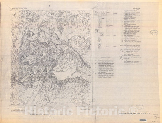 Map : Preliminary geologic map of the Pinedale quadrangle, McKinley County, New Mexico, 1974 Cartography Wall Art :