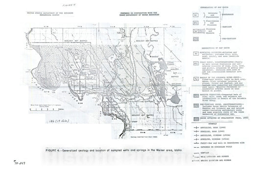 Map : Geothermal investigations in Idaho, Part 3: an evaluation of thermal water in the Weiser area, Idaho, 1974 Cartography Wall Art :
