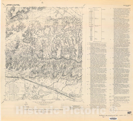 Map : Geologic map of the Church Rock quadrangle, McKinley County, New Mexico, 1975 Cartography Wall Art :