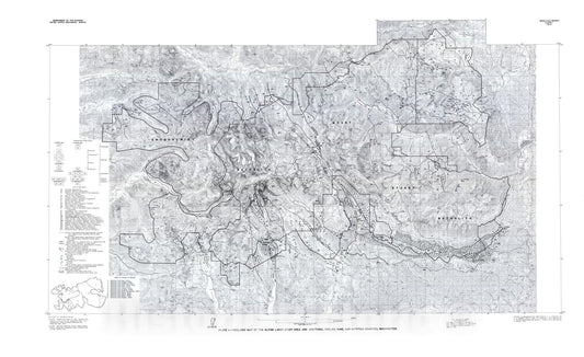 Map : Mineral resources of additions to the Alpine Lakes study area, Chelan, King, and Kittitas Counties, Washington, 1975 Cartography Wall Art :