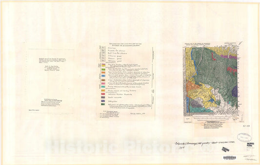 Map : Geologic map of the Bonanza NE quadrangle, Chaffee and Saguache Counties, Colorado, 1975 Cartography Wall Art :