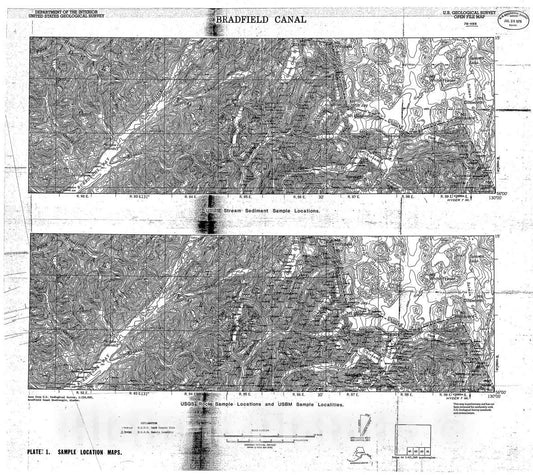 Map : Analyses of rock and stream-sediment samples from southern Bradfield Canal quadrangle, southeastern Alaska, 1976 Cartography Wall Art :
