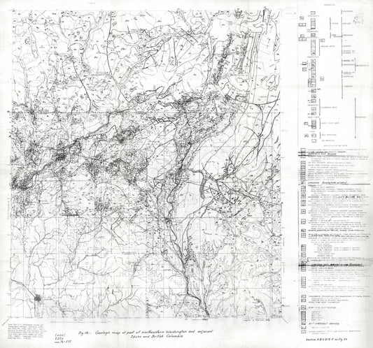 Map : Geology of the Deep Creek area, Washington, and its regional significance, 1976 Cartography Wall Art :