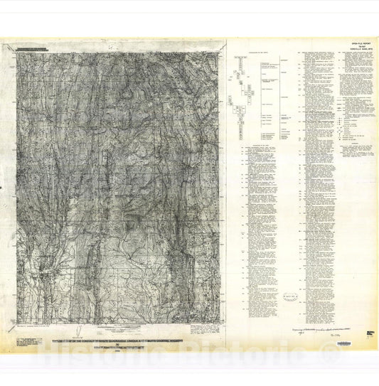 Map : Geologic map of the Cokeville 30-minute quadrangle, Lincoln and Sublette Counties, Wyoming, 1976 Cartography Wall Art :
