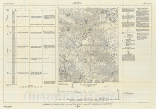 Map : Availability of ground water in the Mayfield quadrangle, Jackson Purchase region, Kentucky, 1965 Cartography Wall Art :