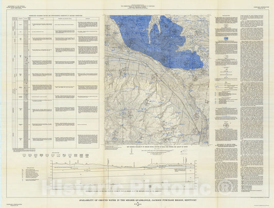 Map : Availability of ground water in the Melber quadrangle, Jackson Purchase region, Kentucky, 1967 Cartography Wall Art :