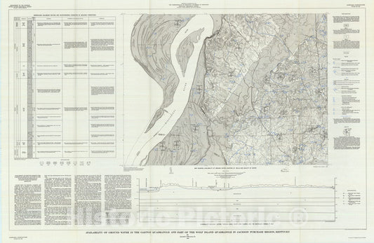 Map : Availability of ground water in the Oakton quadrangle, Jackson Purchase region, Kentucky, 1968 Cartography Wall Art :