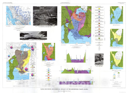 Map : Water resources and surficial geology of the Mendenhall Valley, Alaska, 1968 Cartography Wall Art :