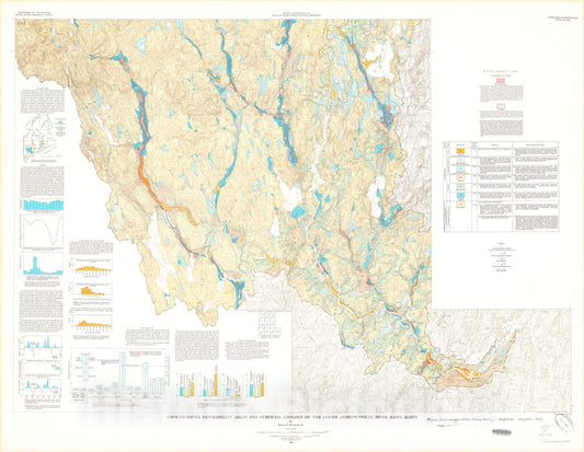 Map : Ground-water favorability areas and surficial geology of the lower Androscoggin River basin, Maine, 1968 Cartography Wall Art :