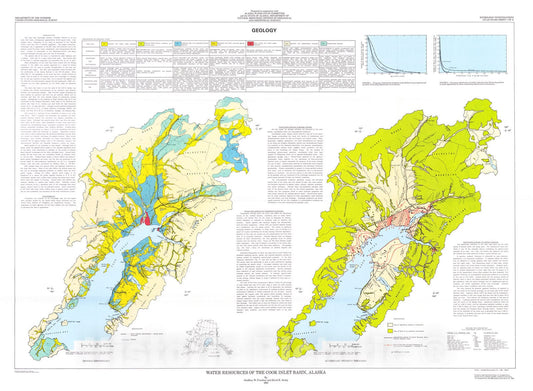 Map : Water resources of the Cook Inlet basin, Alaska, 1980 Cartography Wall Art :