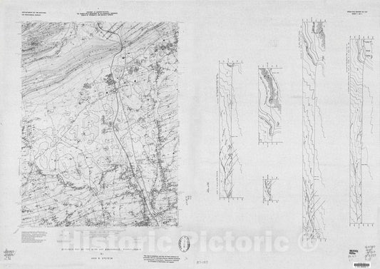Map : Geologic map of the Wind Gap quadrangle, Northampton and Monroe Counties, Pennsylvania, 1987 Cartography Wall Art :