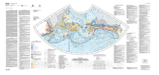 Map : Summary circum-north Pacific tectonostratigraphic terrane map, 1996 Cartography Wall Art :