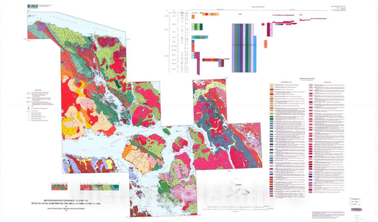 Map : Reconnaissance geologic map of the Duncan Canal/Zarembo Island area, southeastern Alaska, 1999 Cartography Wall Art :