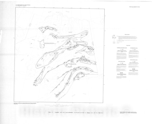 Map : Ophiolitic and other mafic-ultramafic metallogenic provinces in Alaska (west of the 141st meridian), 1992 Cartography Wall Art :