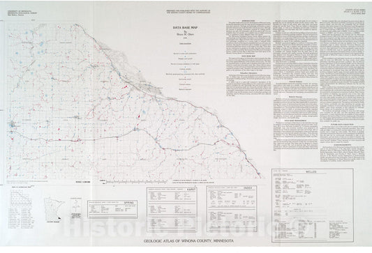 Map : Geologic atlas, Winona County, Minnesota, 1984 Cartography Wall Art :