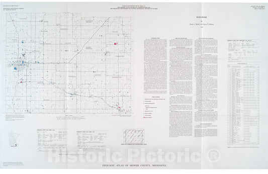 Map : Geologic atlas, Mower County, Minnesota (Part A), 1998 Cartography Wall Art :