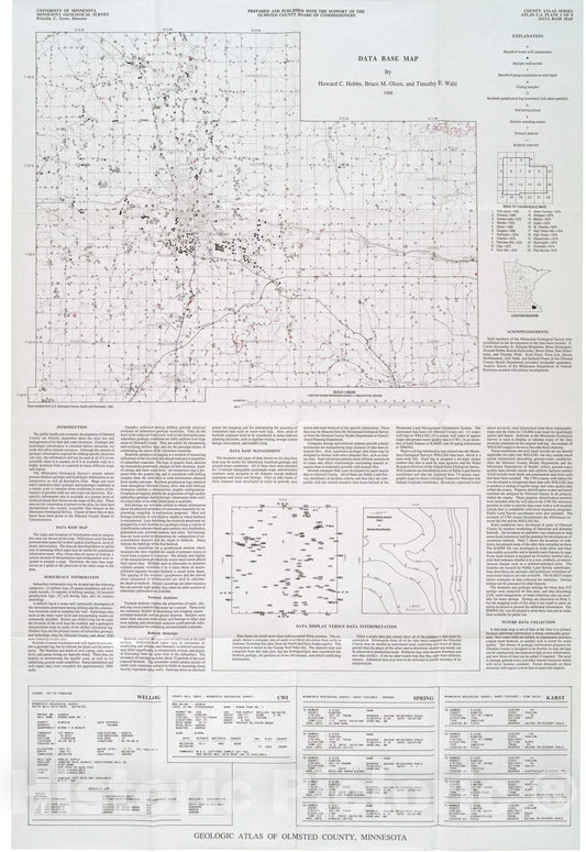Map : Geologic atlas, Olmsted County, Minnesota, 1988 Cartography Wall Art :